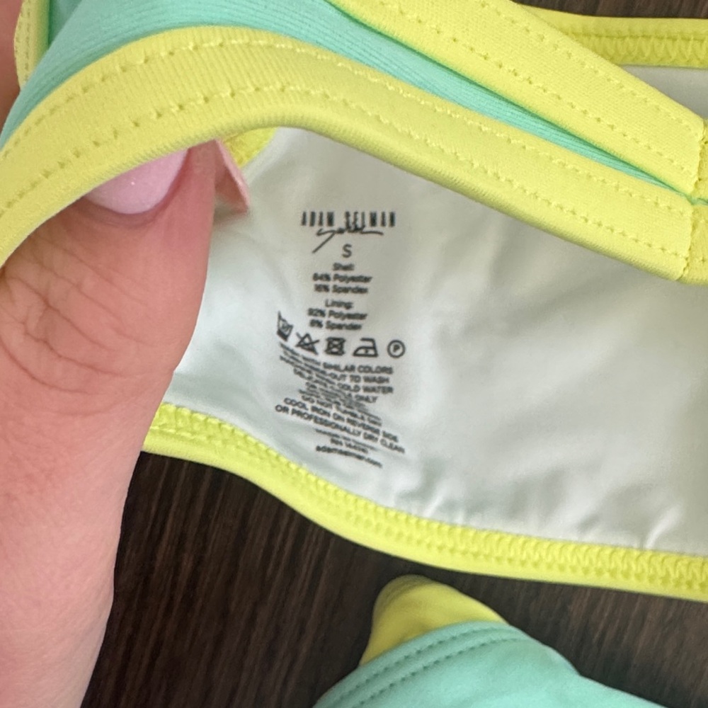 Seafoam & Lemon Contrast Bikini Set - Women - Picture 6 of 7